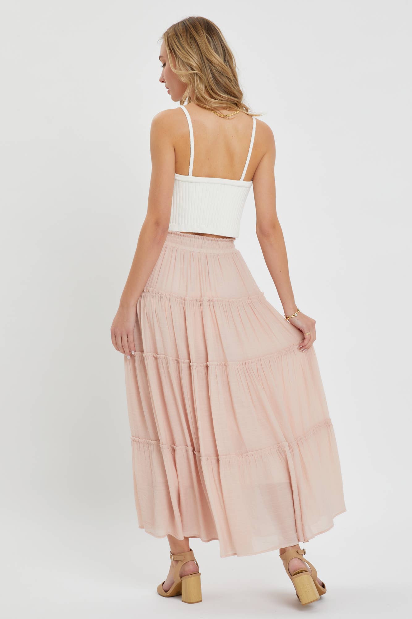 TIERED MAXI SKIRT