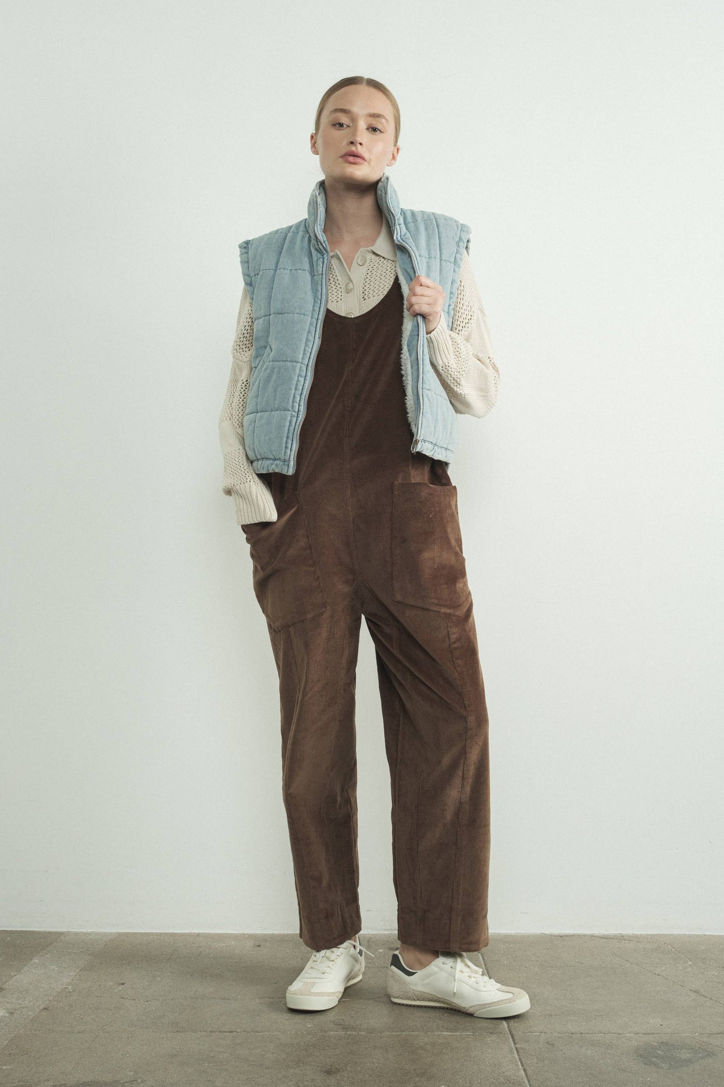 🎉SALE!!🎉 ALEXANDRA QUILTED SHERPA DENIM VEST