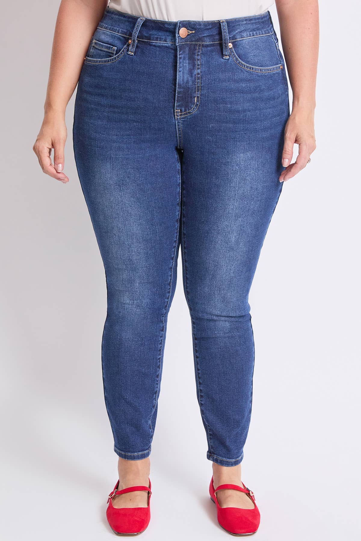 Plus High Rise Basic 5 Pocket Skinny Jeans