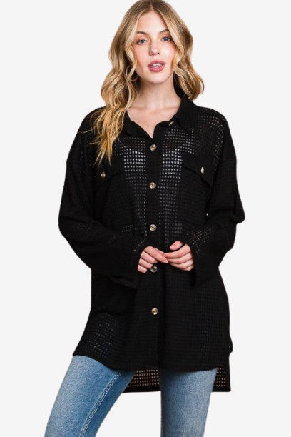 Plus Oversize Button Down Shacket