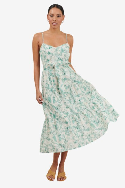 🎉SALE!!Jaya Floral Tiered Midi Dress