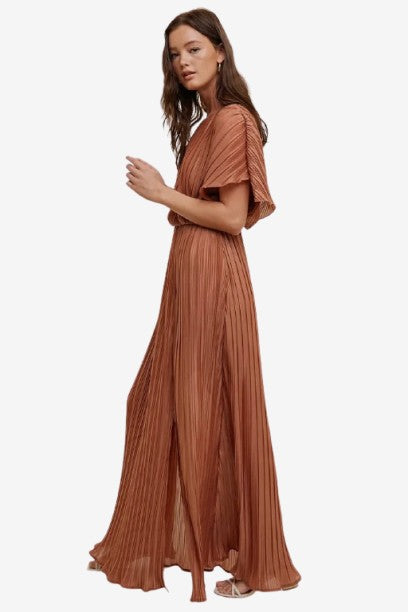 🎉SALE!!🎉 PLEATED MAXI DRESS WITH SLIT