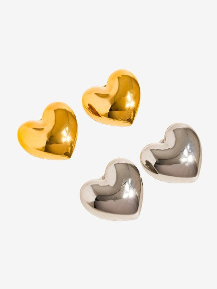 Chantilly 18K Gold Non-Tarnish Classic Heart Stud