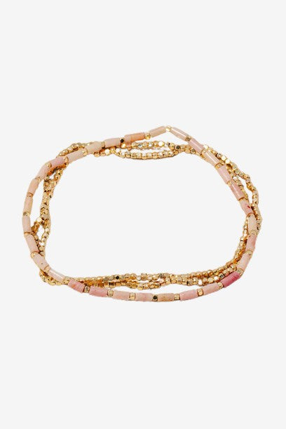 Stone Tube Beaded Layered Bracelet Set