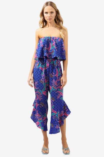 ⭐️SALE!!!⭐️ Indigo Lanah Strapless Ruffle Jumpsuit
