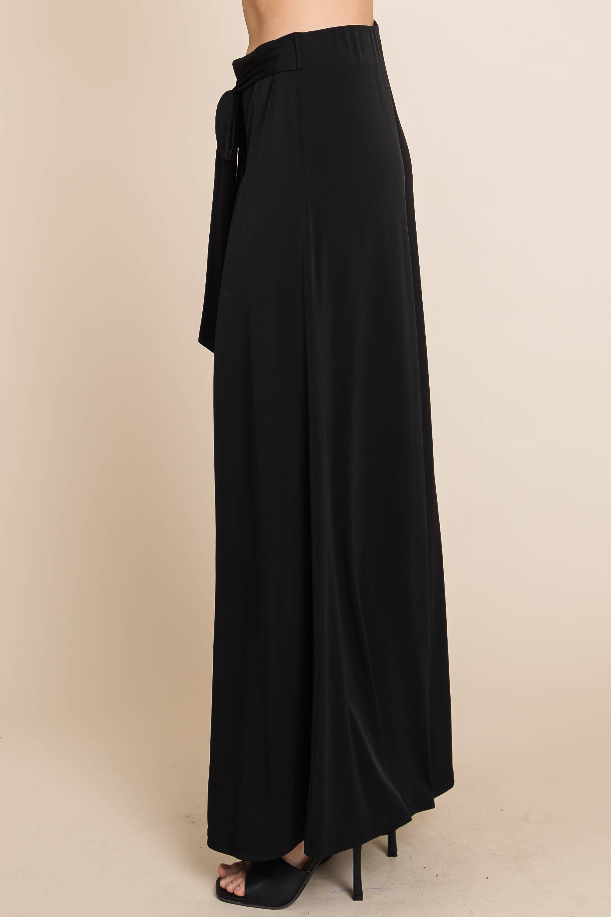 Solid High Waisted Palazzo Pants