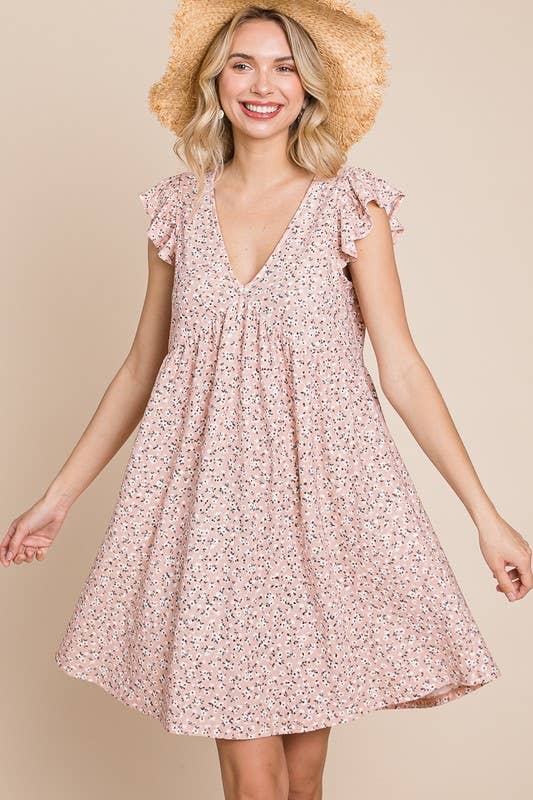 Plus Size Floral Eyelet Knit Dress