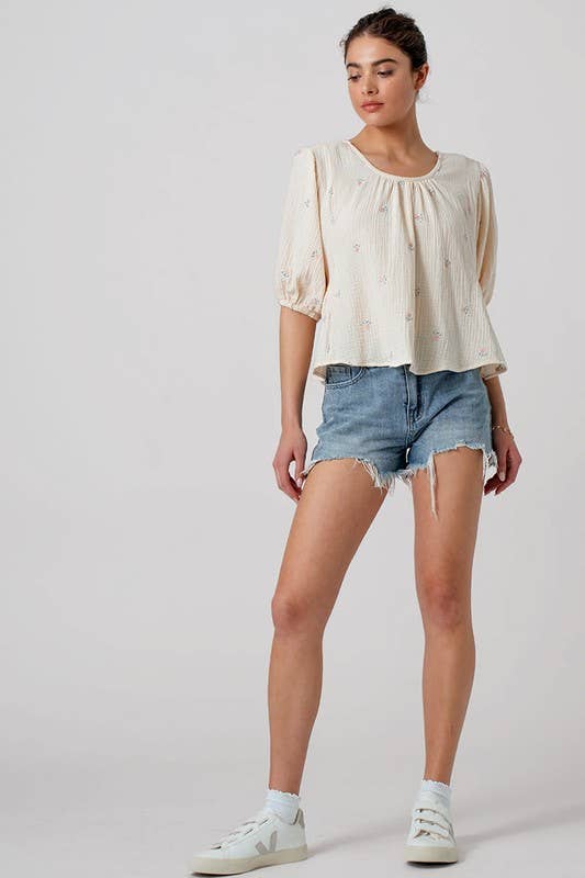 Blown Away Gauze Blouse