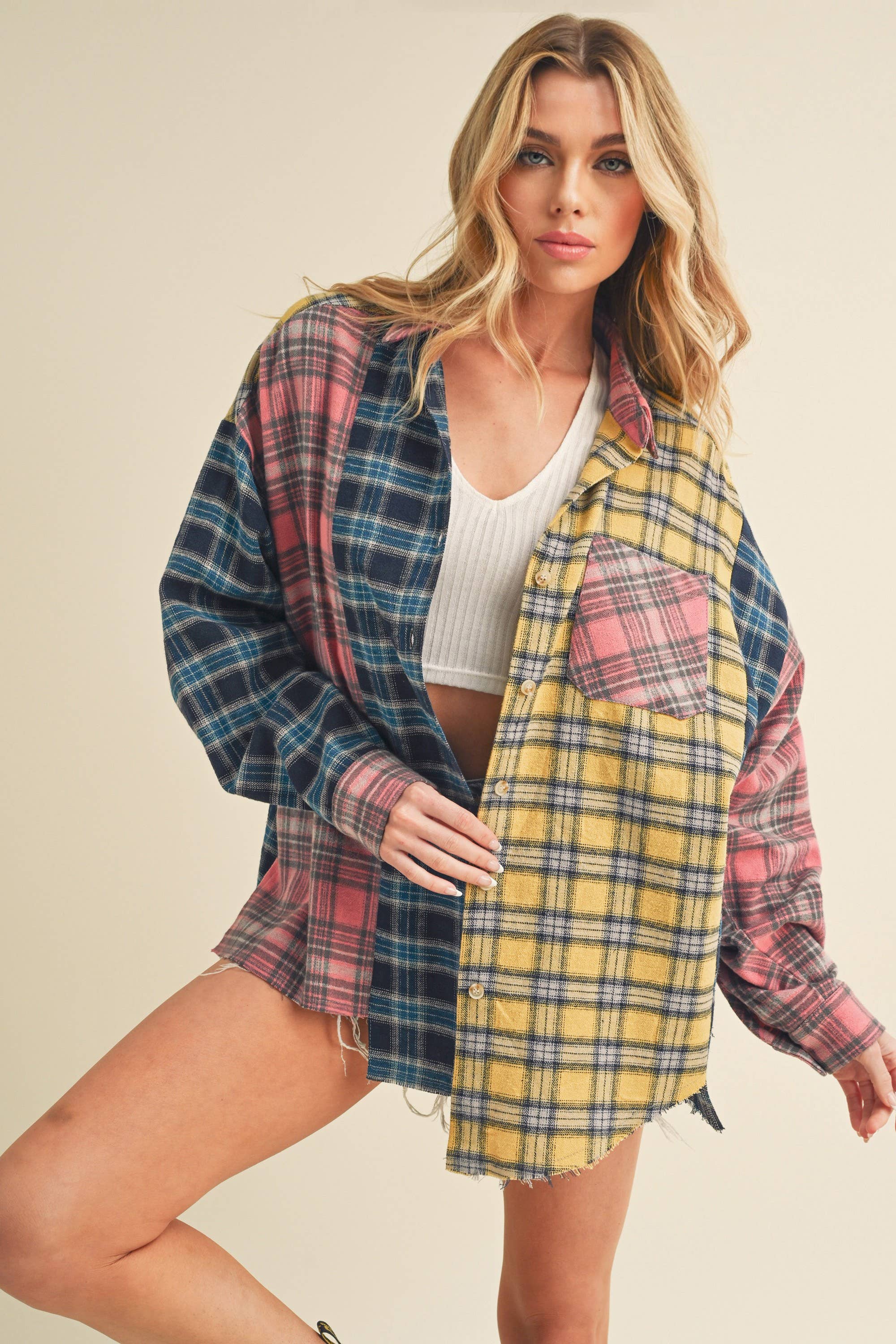 Neela Multi Color Plaid Flannel