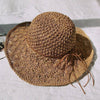 🎉SALE!!🎉Summer handmade crochet straw hat large brim.