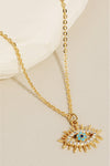 Pave Evil Eye Pendant Necklace