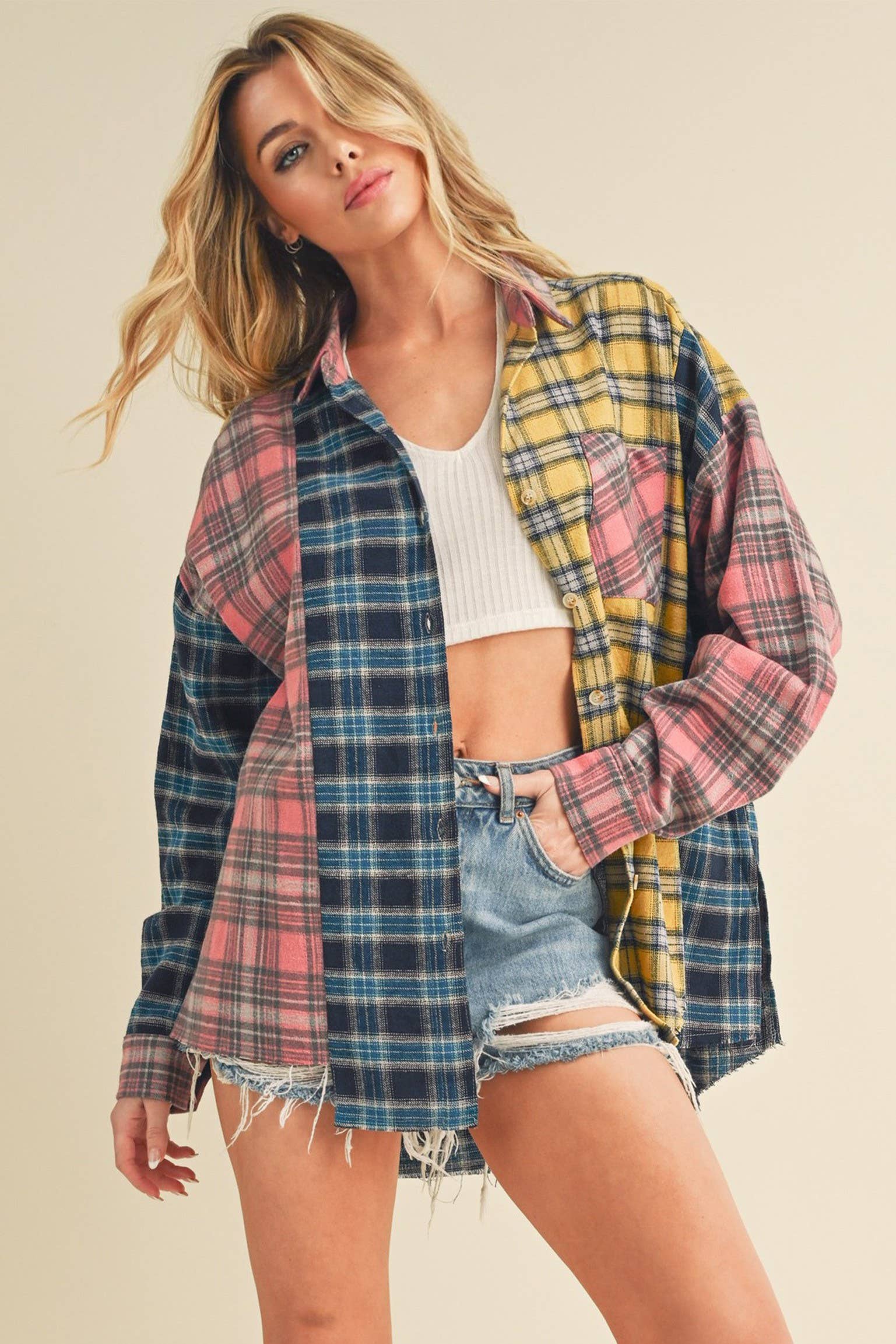 Neela Multi Color Plaid Flannel