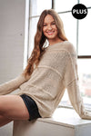 PLUS SIZE LOOSE FIT SWEATER