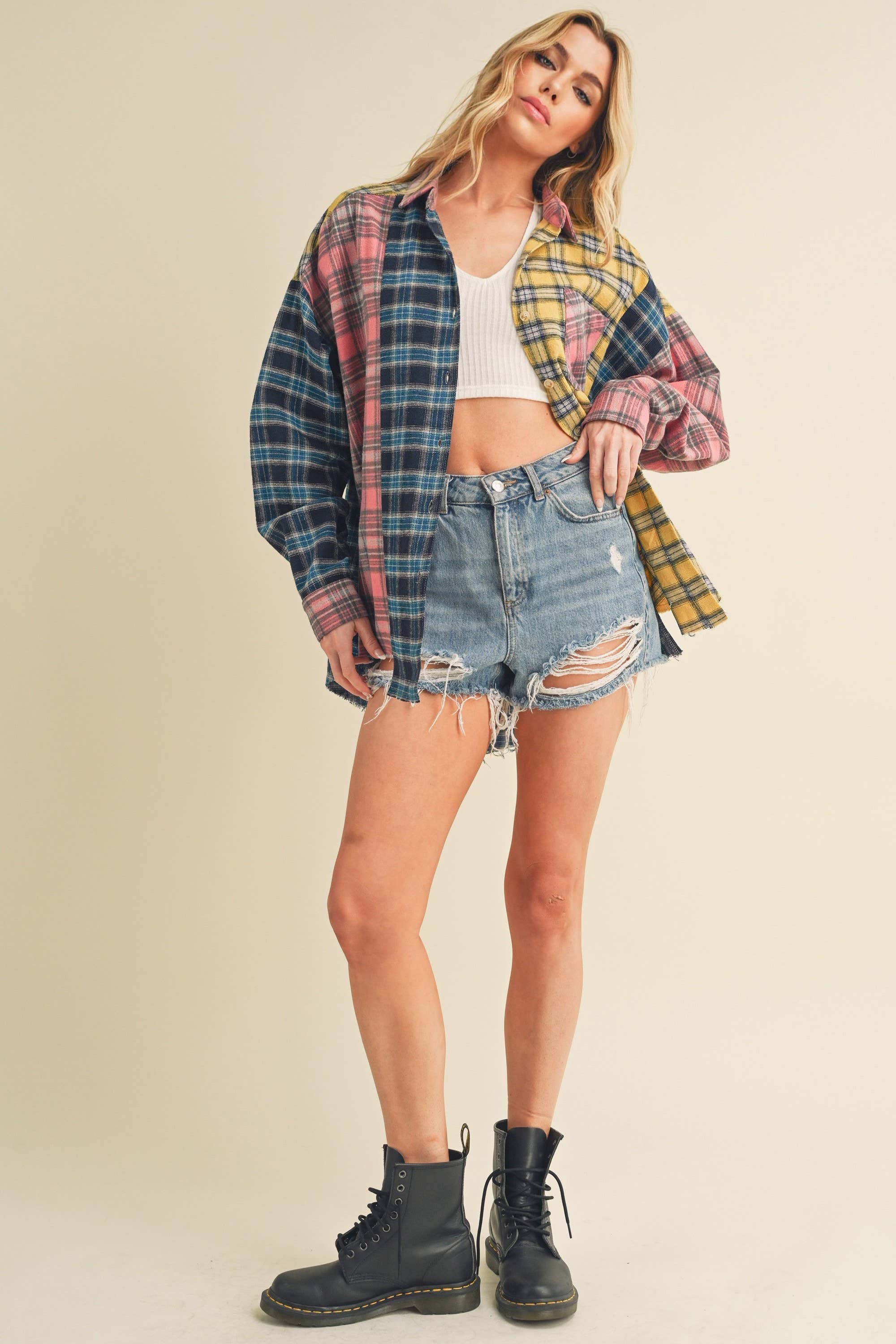 Neela Multi Color Plaid Flannel