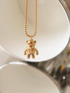 18K Gold Non-Tarnish Bear Necklace