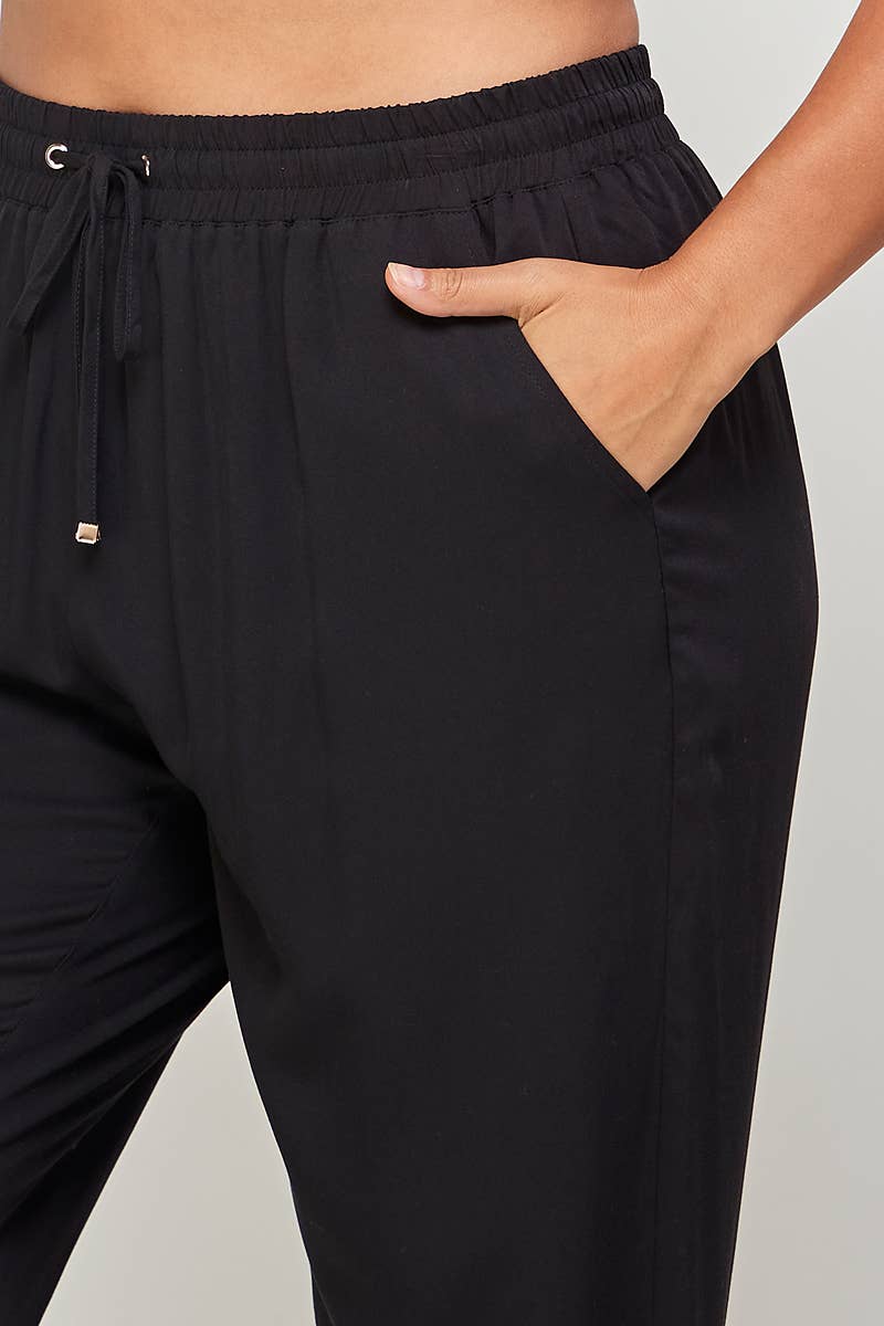 Plus Size Solid Jogger Pant with Pockets