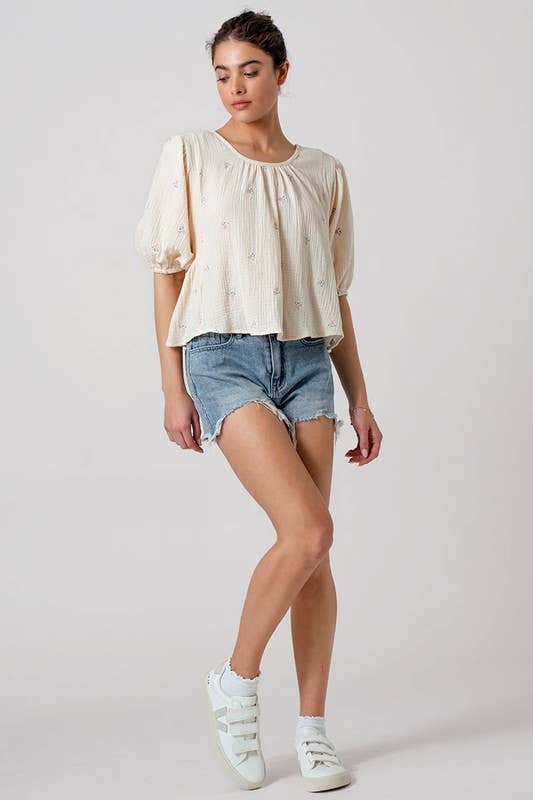 Blown Away Gauze Blouse