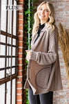 PLUS SIZE Solid Knit Shacket.