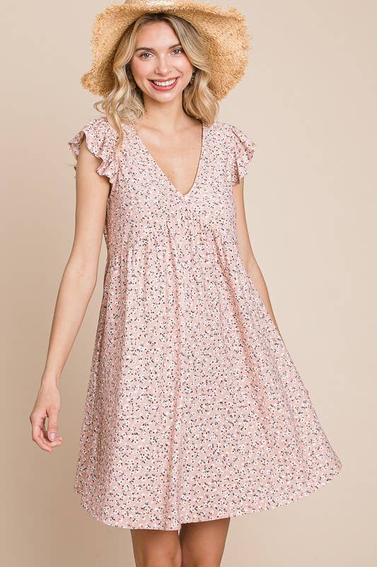 Plus Size Floral Eyelet Knit Dress