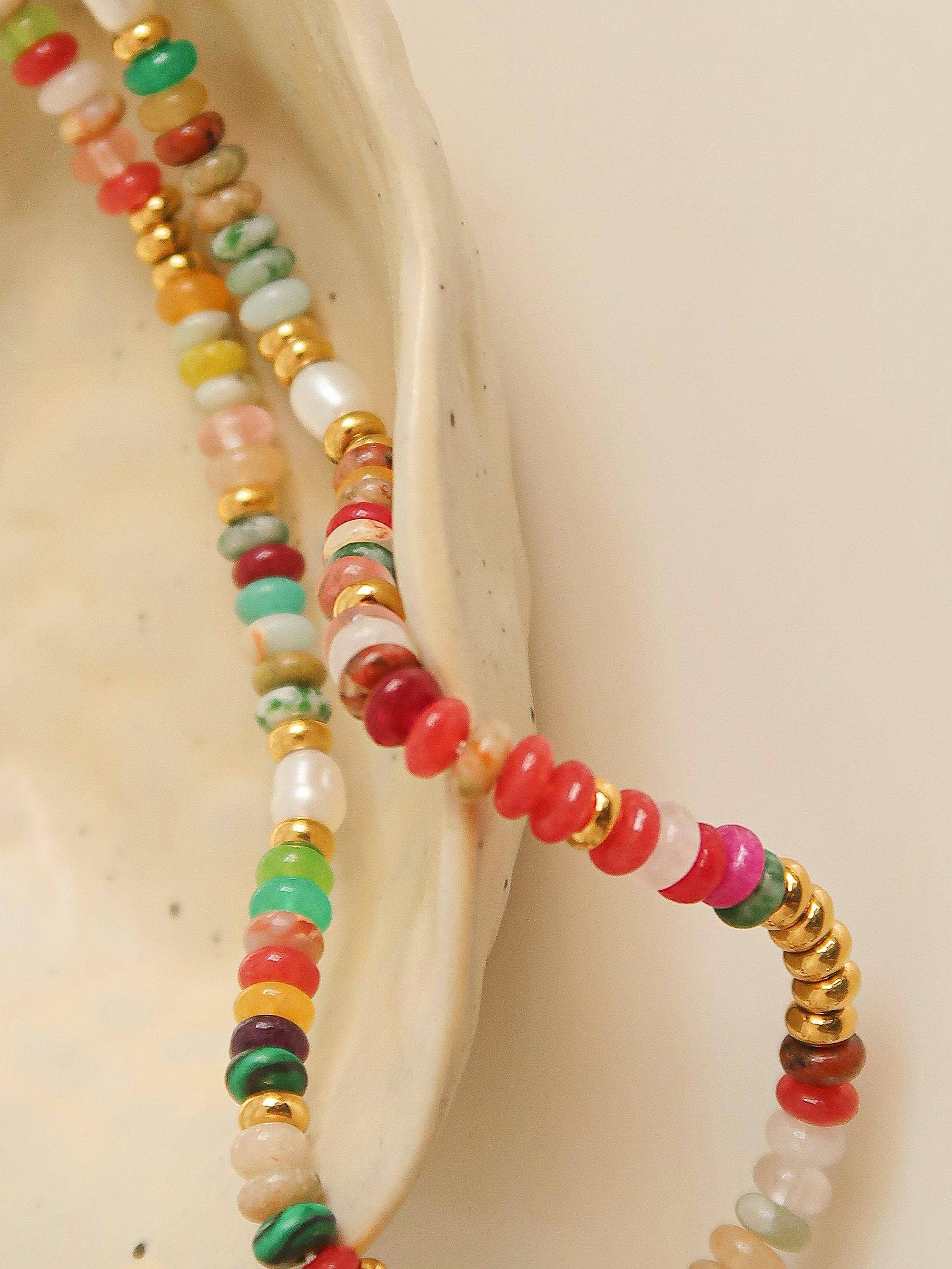 Sunny Non-Tarnish Boho Color Beaded Necklace