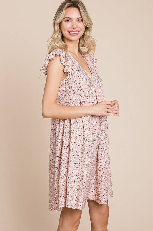 Plus Size Floral Eyelet Knit Dress