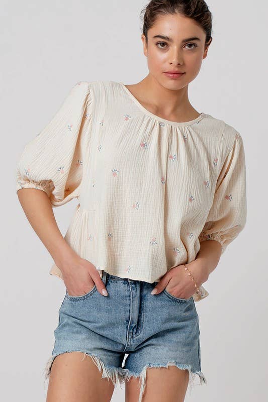 Blown Away Gauze Blouse