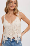 FLORAL CROCHET LACE CAMI