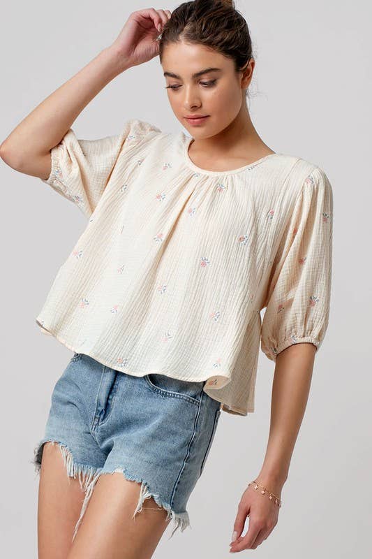 Blown Away Gauze Blouse