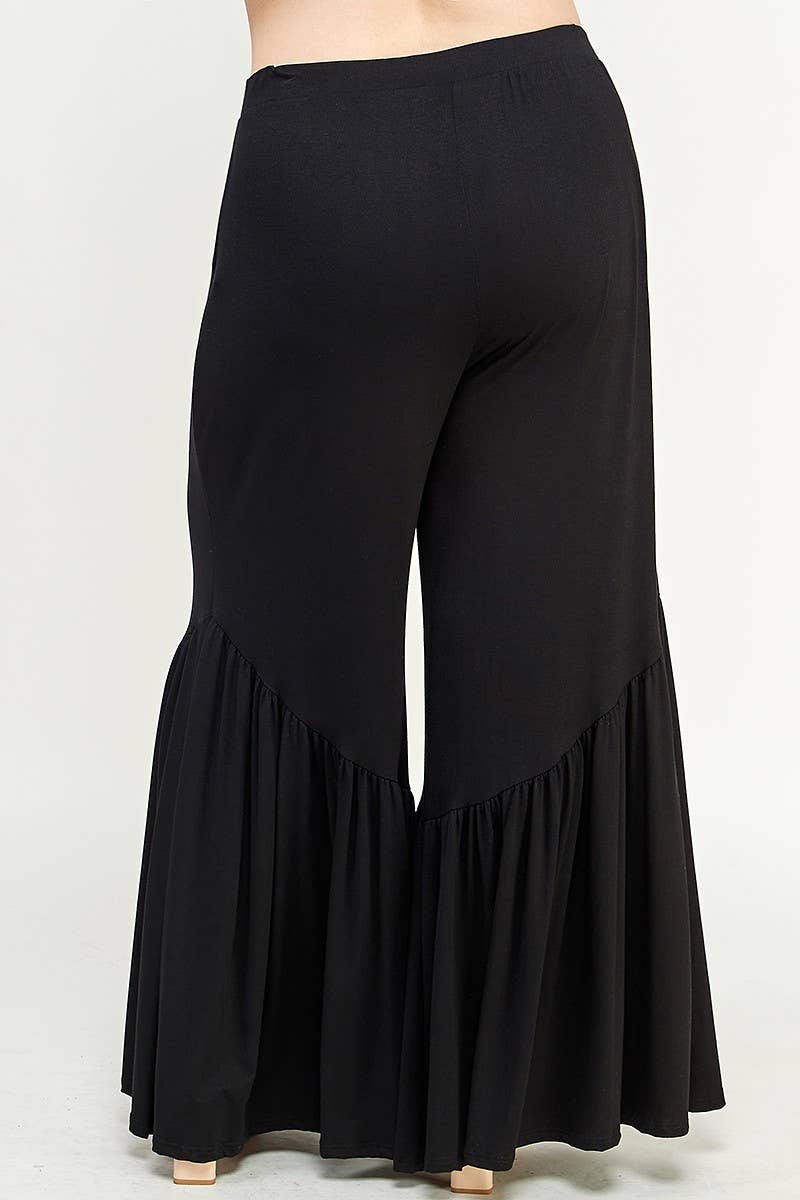 Plus Size High Waisted Ruffle Pant