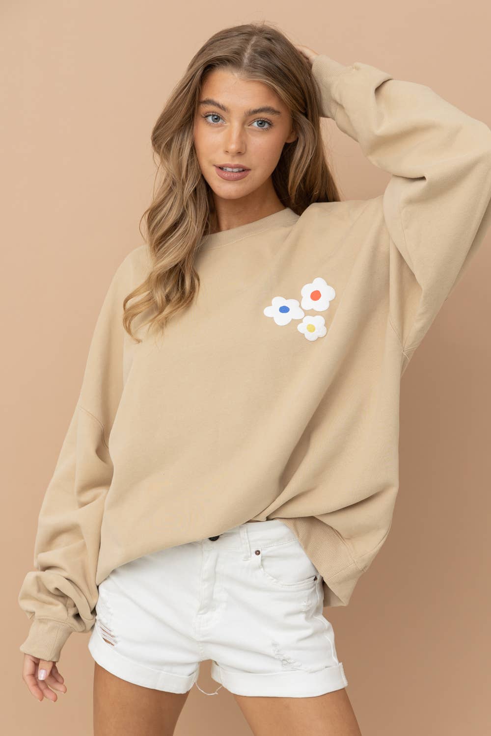 French Terry Graphic Pullover Sweatshirt