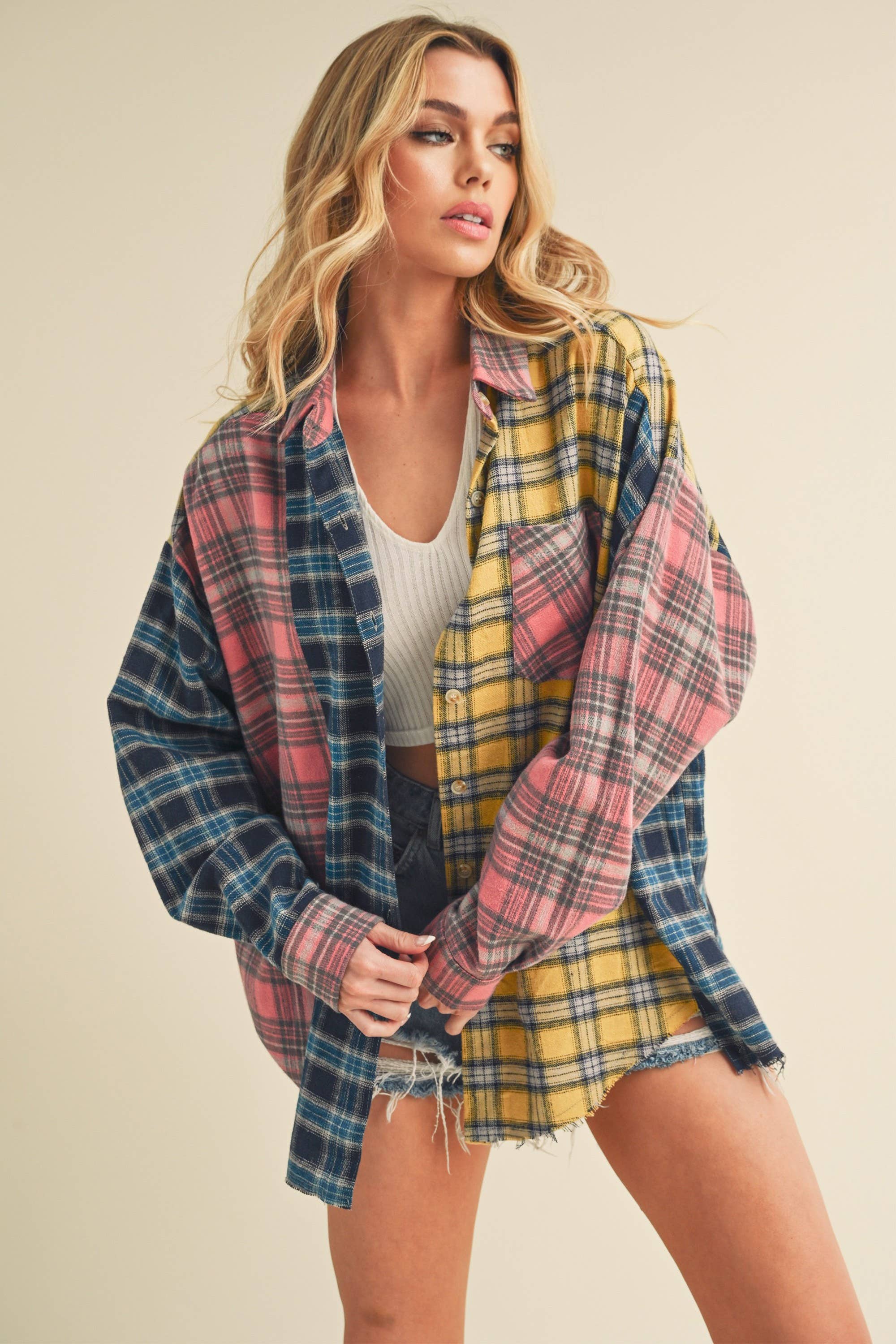 Neela Multi Color Plaid Flannel