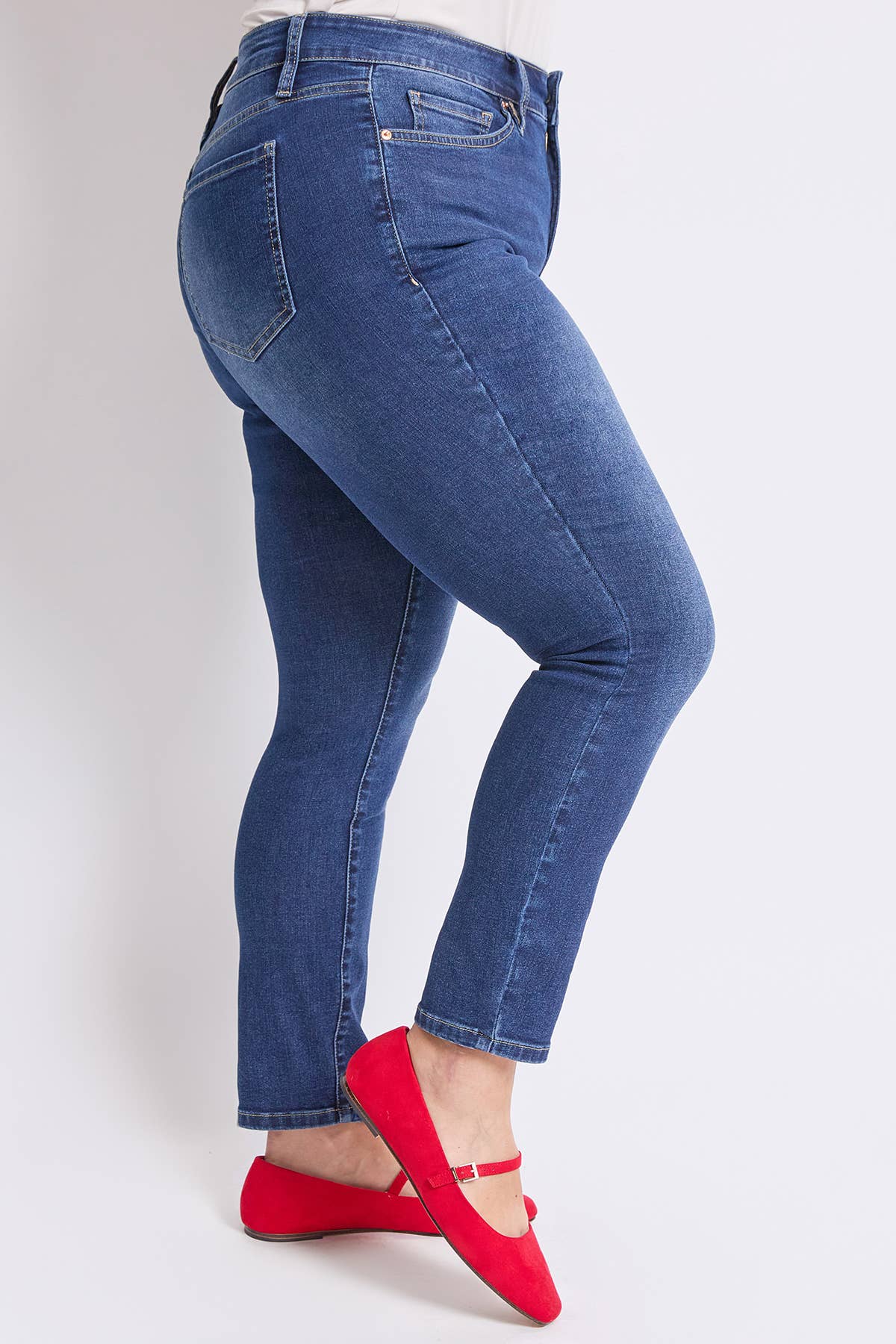 Plus High Rise Basic 5 Pocket Skinny Jeans