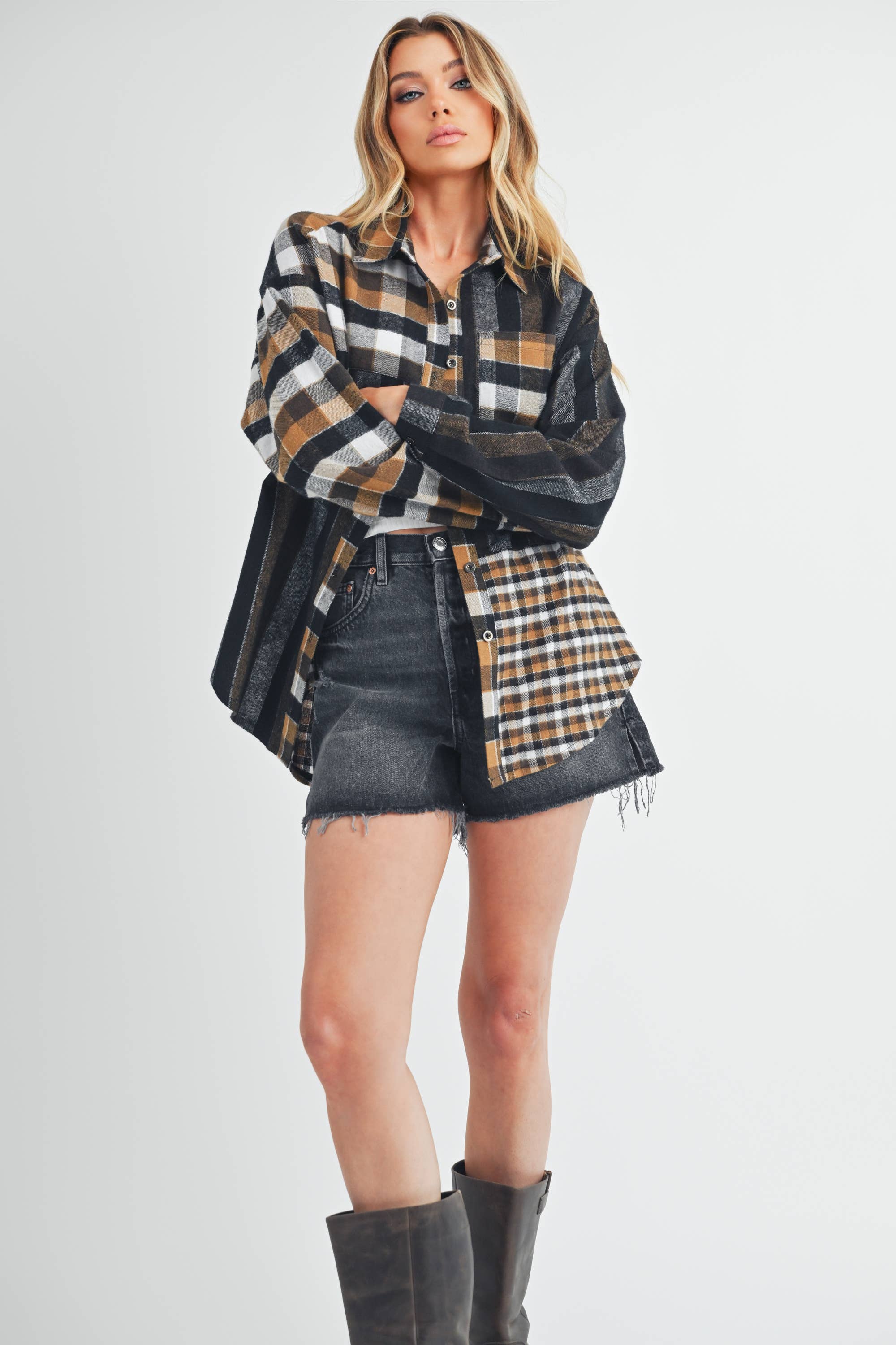 Lena Plaid Flannel Shirt