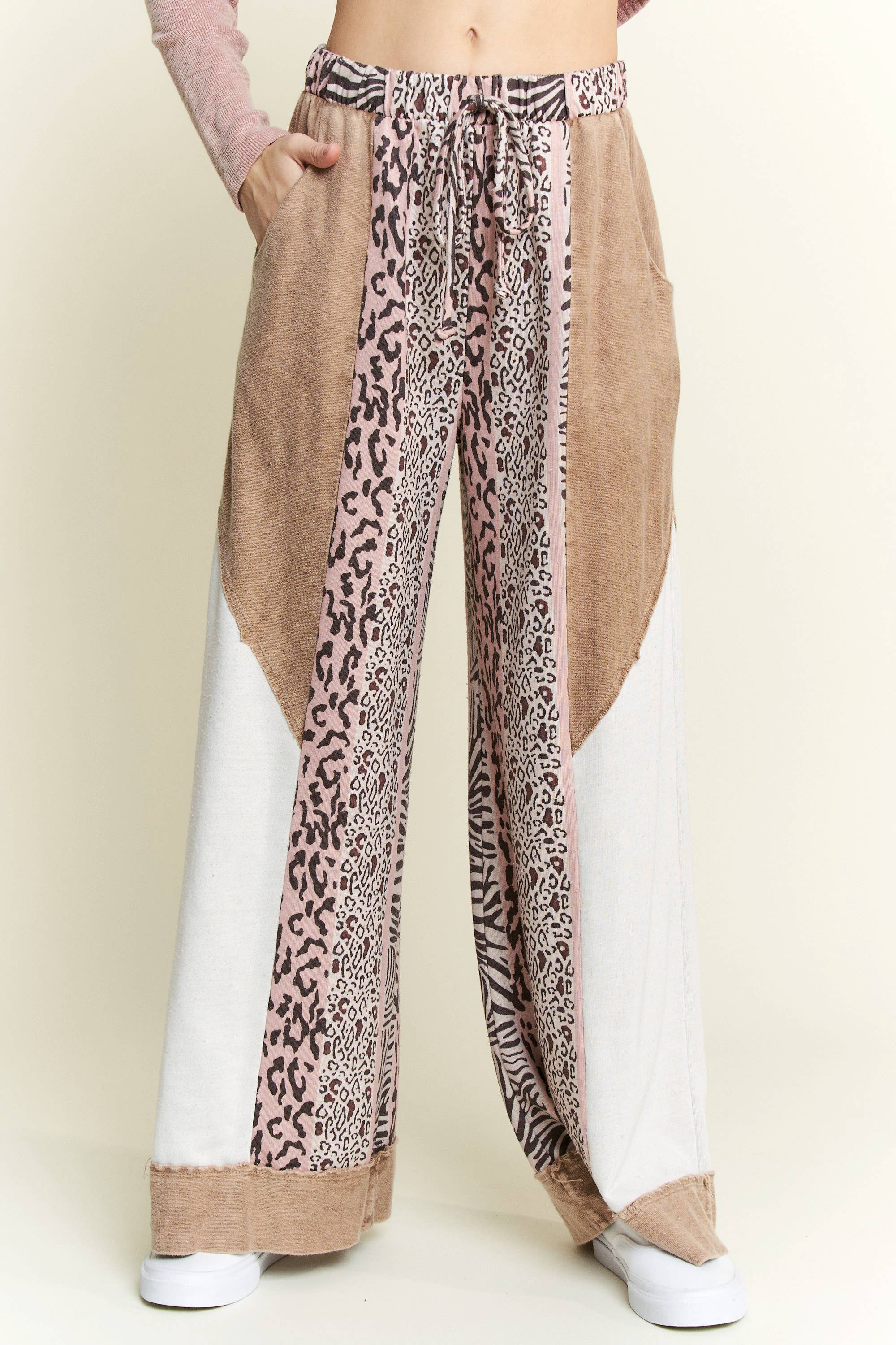 MineralWash Leopard Wide leg Lounge pants