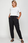 Plus Size Solid Jogger Pant with Pockets