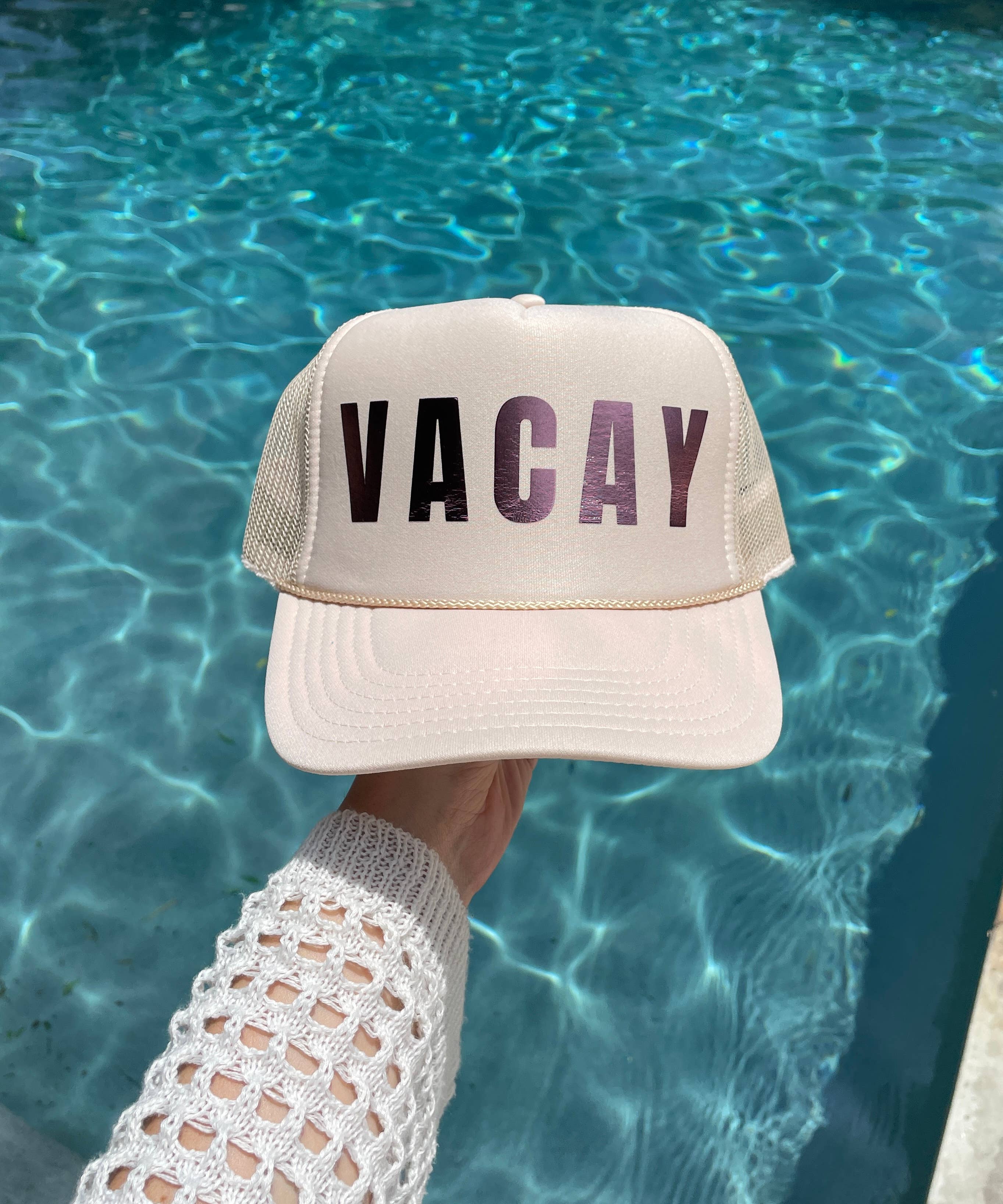 VACAY Trucker Hat | Metallic