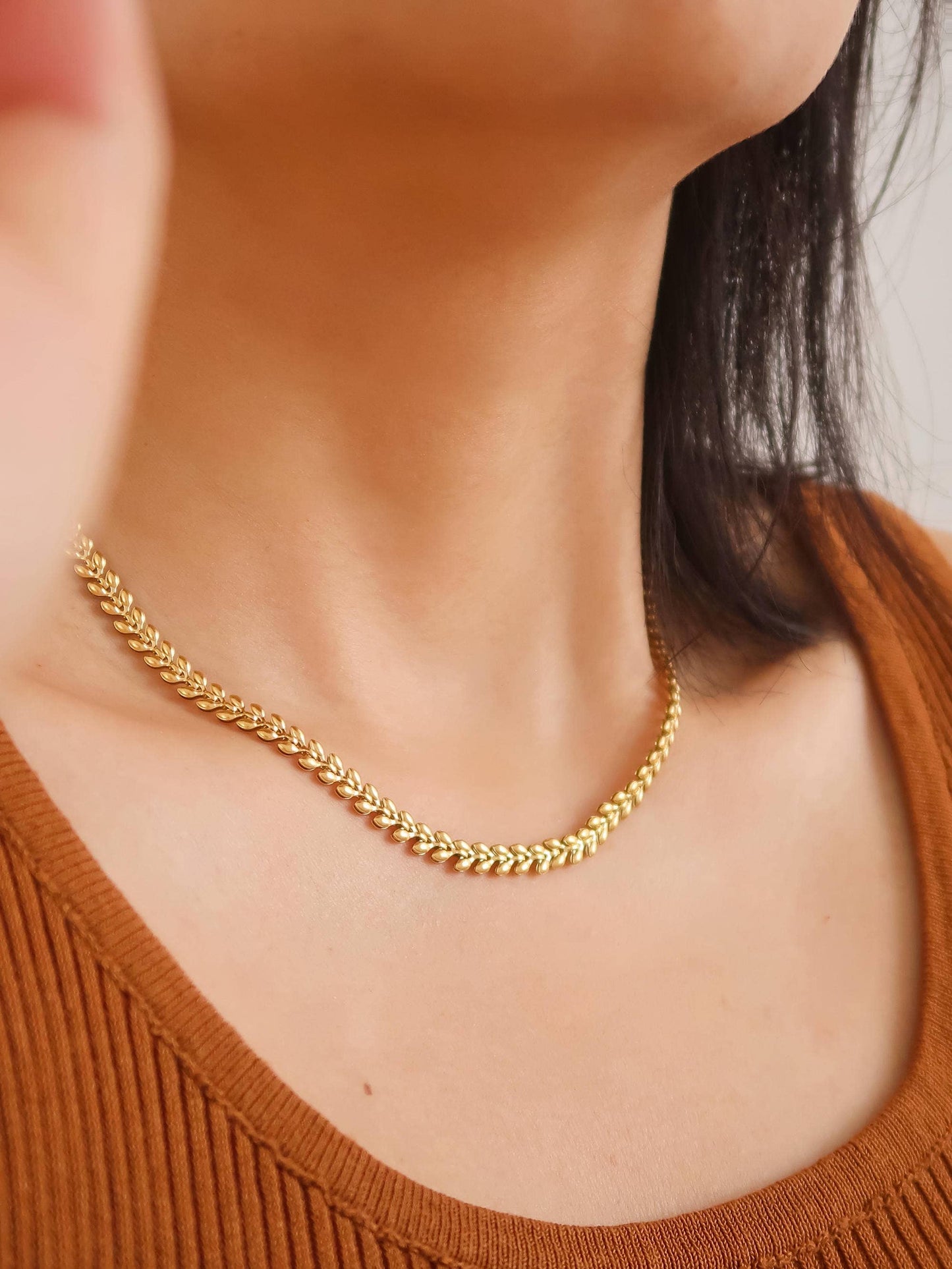 Classic Wheat Chain Necklace