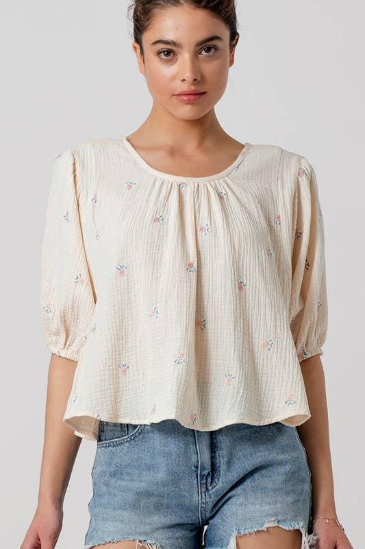 Blown Away Gauze Blouse