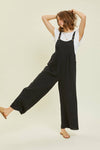 🎉SALE!!🎉PLUS SIZE KANGAROO POCKETED WIDE-LEG OVERALL JUMPSUIT